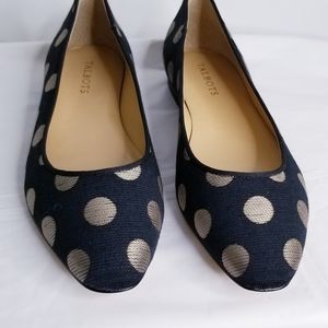 Talbots Shoes 10 1/2M Womens Black Gold
